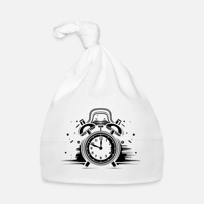 Clock Sketch Organic Baby Cap