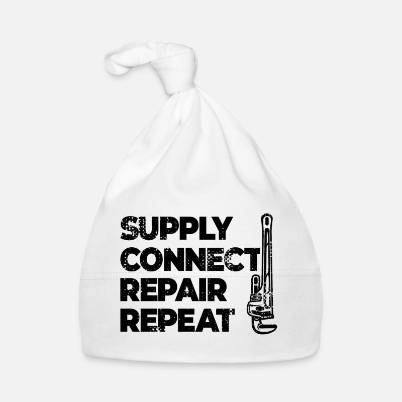 Motivation du plombier Bonnet bio Bébé