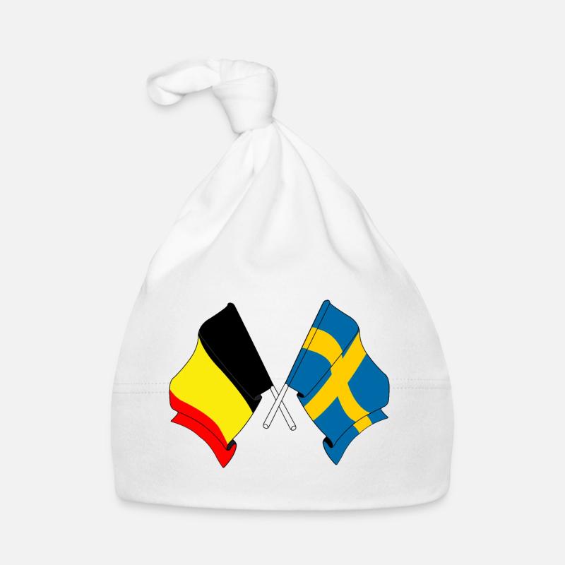 Drapeau de la Belgique, drapeau de la Suède Bonnet bio Bébé