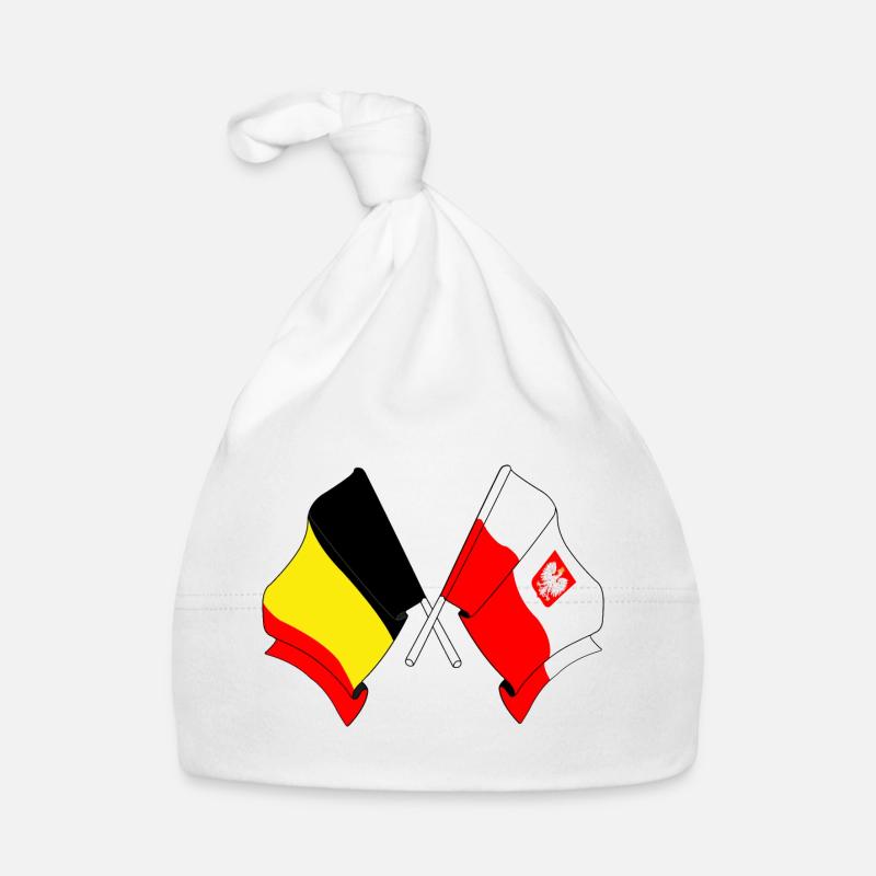 Drapeau de la Belgique, drapeau de la Pologne Bonnet bio Bébé