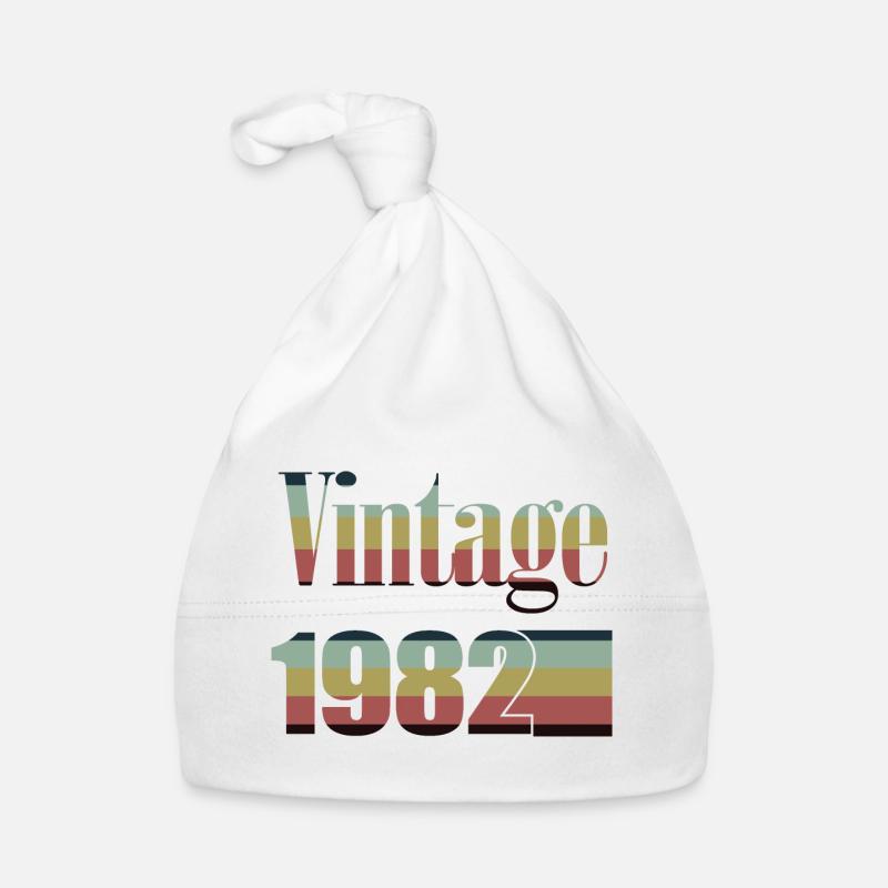 1982 anniversaire 1982 né en 1982 anniversaire Bonnet bio Bébé