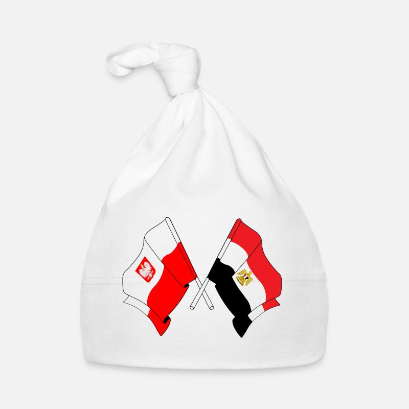 Flag Poland, flag Egypt Organic Baby Cap