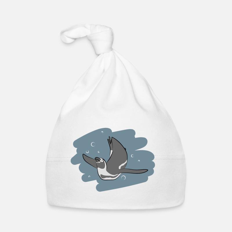 Conception d’illustrations « Penguin Kisses » Bonnet bio Bébé