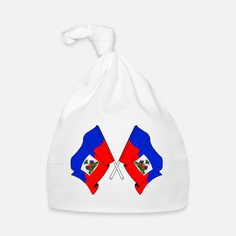 Two flags Haiti Organic Baby Cap