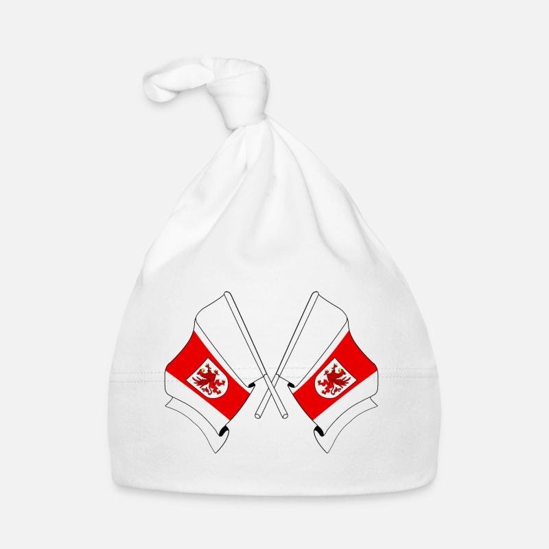 Two West Pomeranian flags Organic Baby Cap