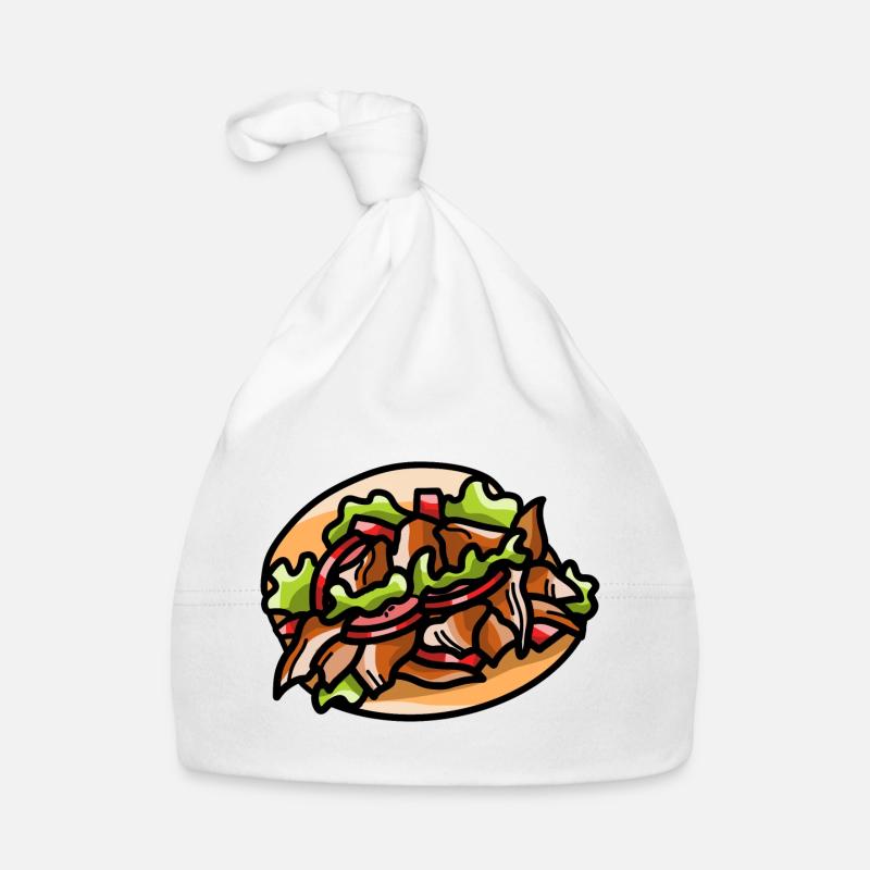 Döner Kebab Dürüm Yufka Dönerfleisch Pain plat - Bonnet bio Bébé - blanc