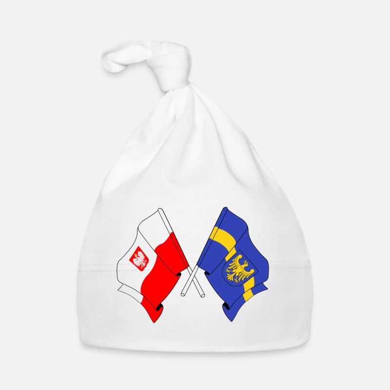 Drapeau Pologne Silésie Bonnet bio Bébé