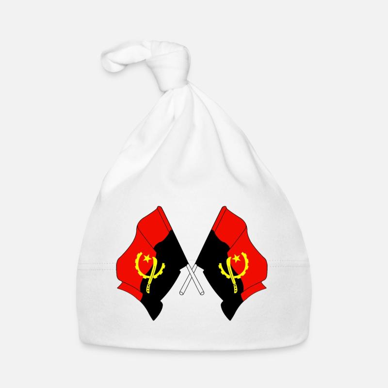 Deux drapeaux Angola Bonnet bio Bébé