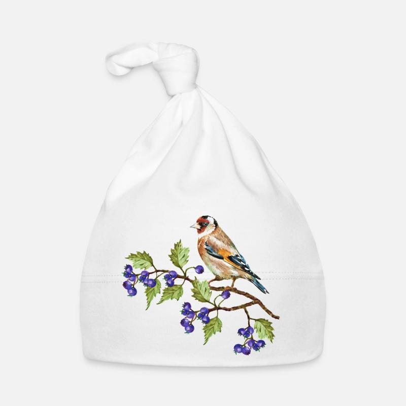 Bunter Vogel Baby Bio-Mütze