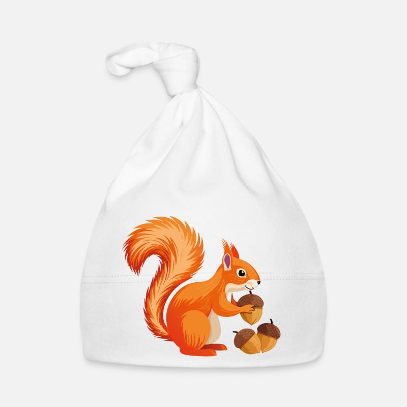 Cute Squirrel Organic Baby Cap