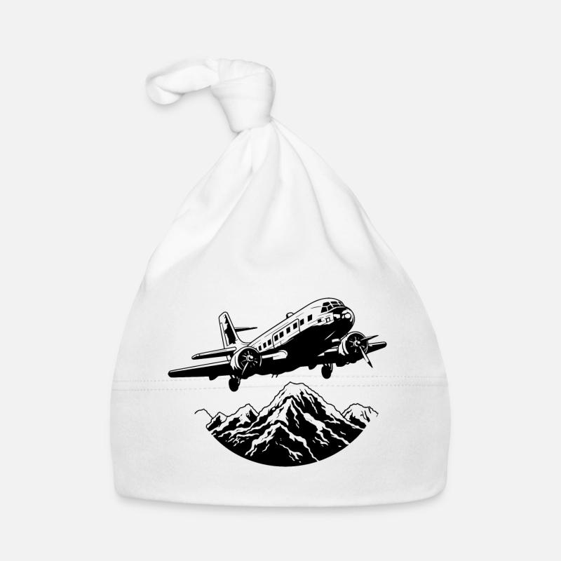 Flugzeug Grafik Baby Bio-Mütze