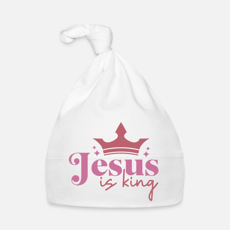 Jésus est roi Bonnet bio Bébé