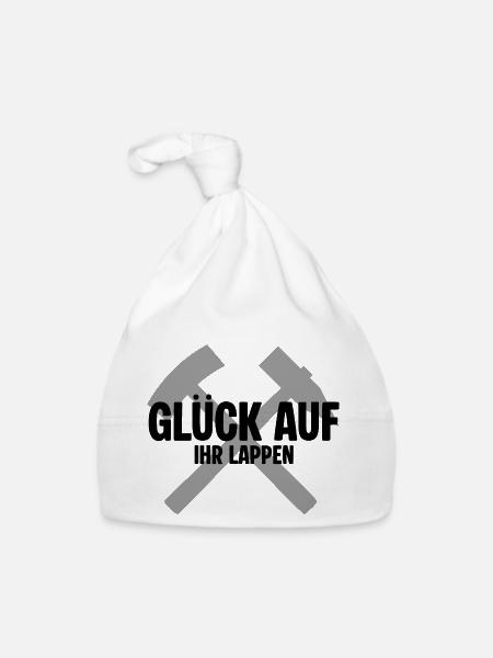 Erzgebirge Lappen - Baby Bio-Mütze - Weiß - Vorne