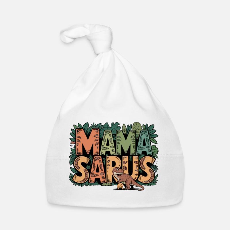 MAMASAURUS Dino Maman avec bébé jungle feuilles T Bonnet bio Bébé