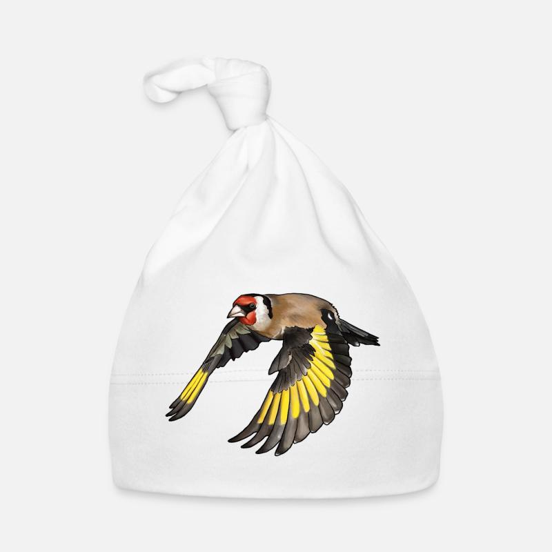 Stieglitz im Flug Baby Bio-Mütze
