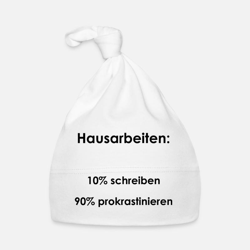 Unispruch "Hausarbeiten" Geschenk, Studenten Baby Bio-Mütze