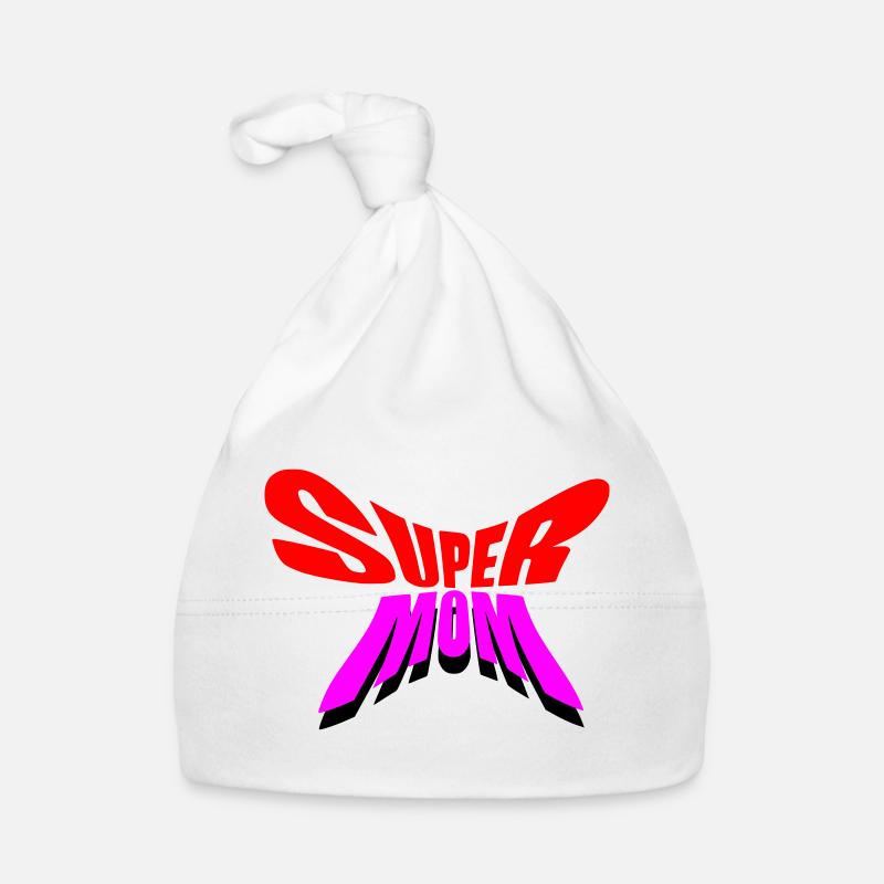 Super Mom / Super Maman Bonnet bio Bébé
