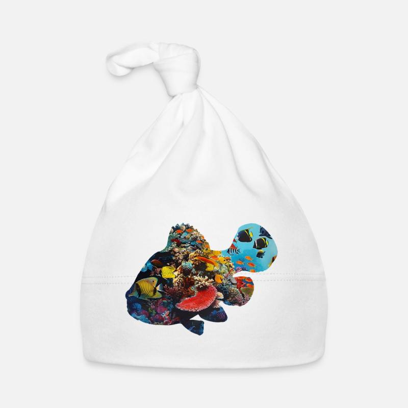 Underwater in the coral reef as a fish Organic Baby Cap