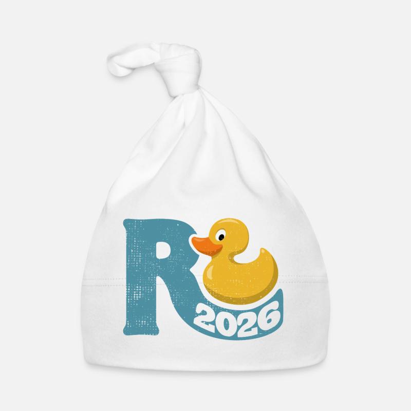 Gummiente Rente 2026 - Ruhestand - Pension Baby Bio-Mütze