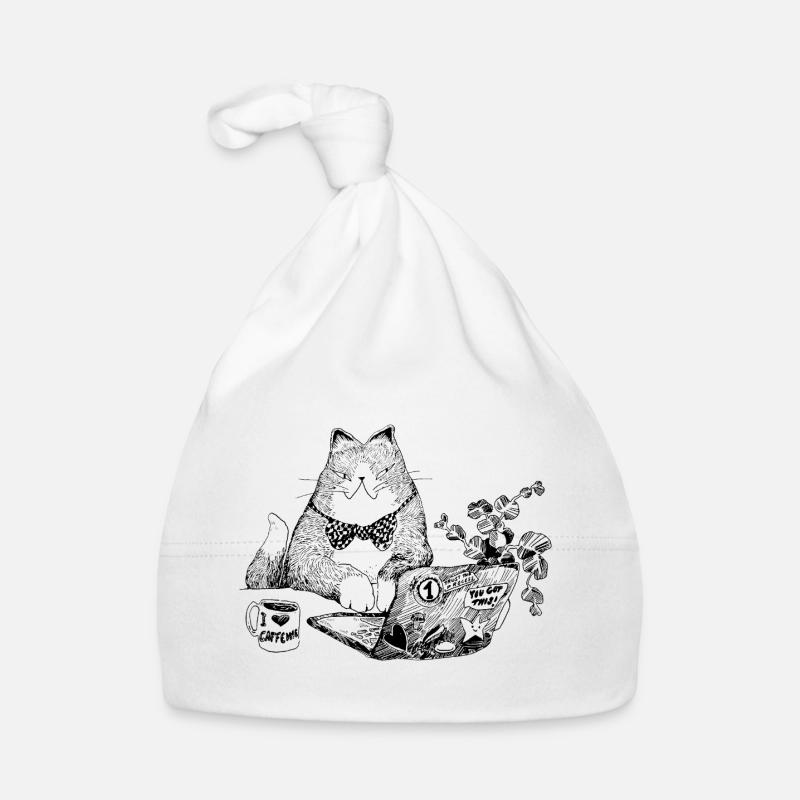 OFFICE CAT Organic Baby Cap