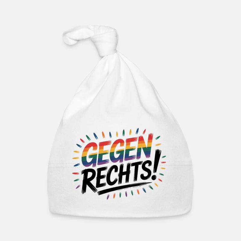 Against the Right - Cool Pride Logo Organic Baby Cap