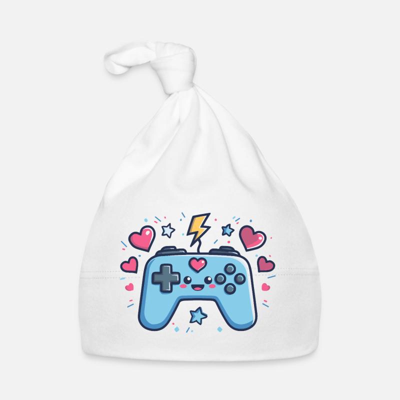 Conception du cœur de la manette de jeu Kawaii Bonnet bio Bébé