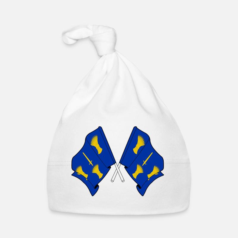 Cheshire Flag Crossed Organic Baby Cap