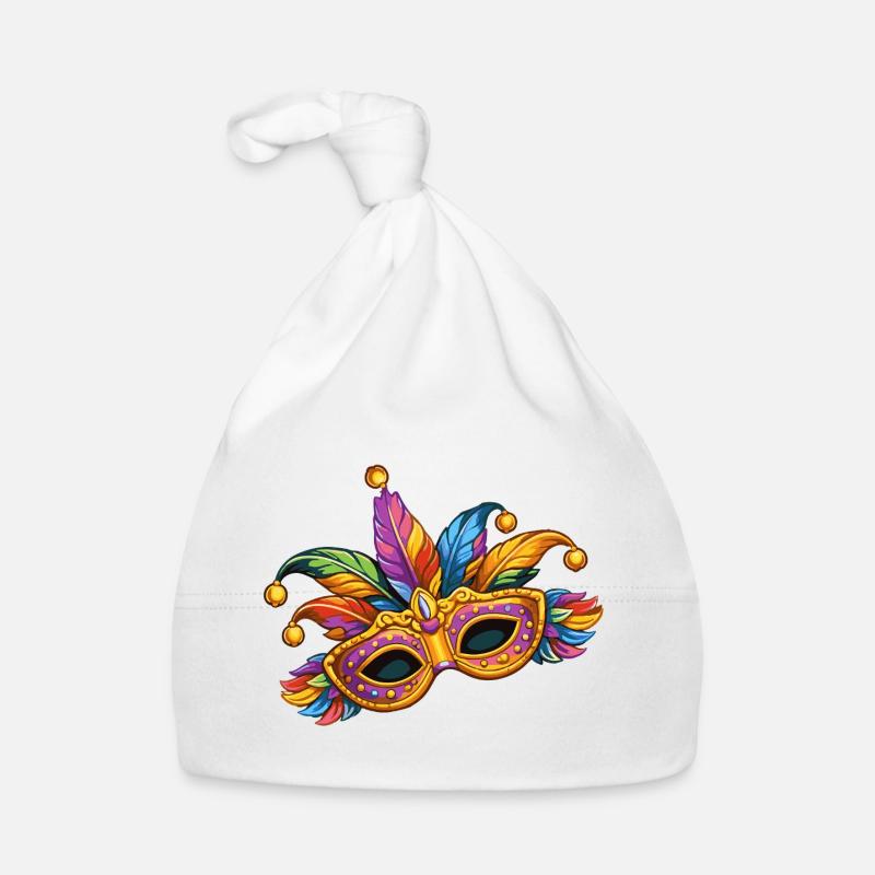 Masque de carnaval coloré – motif élégant de carnaval Bonnet bio Bébé