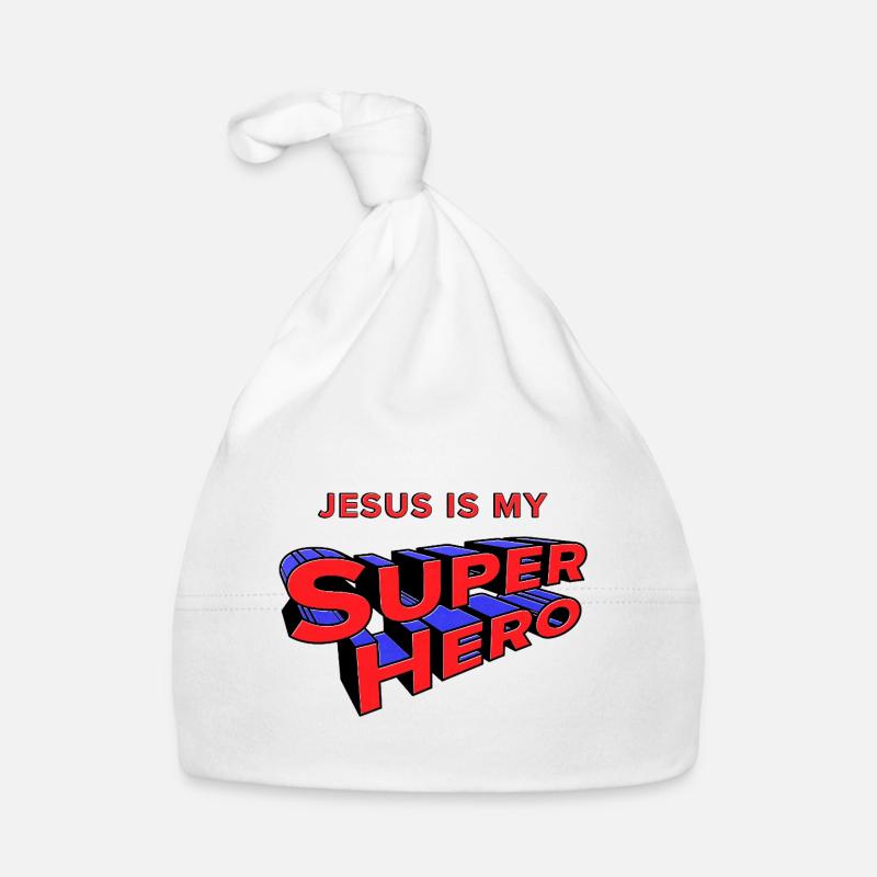 Jesus, mein Superheld Baby Bio-Mütze