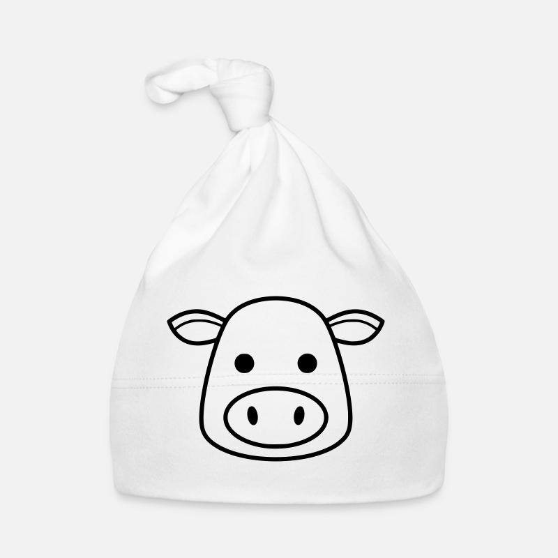 Icône de tête de vache Minimaliste Clean Bonnet bio Bébé