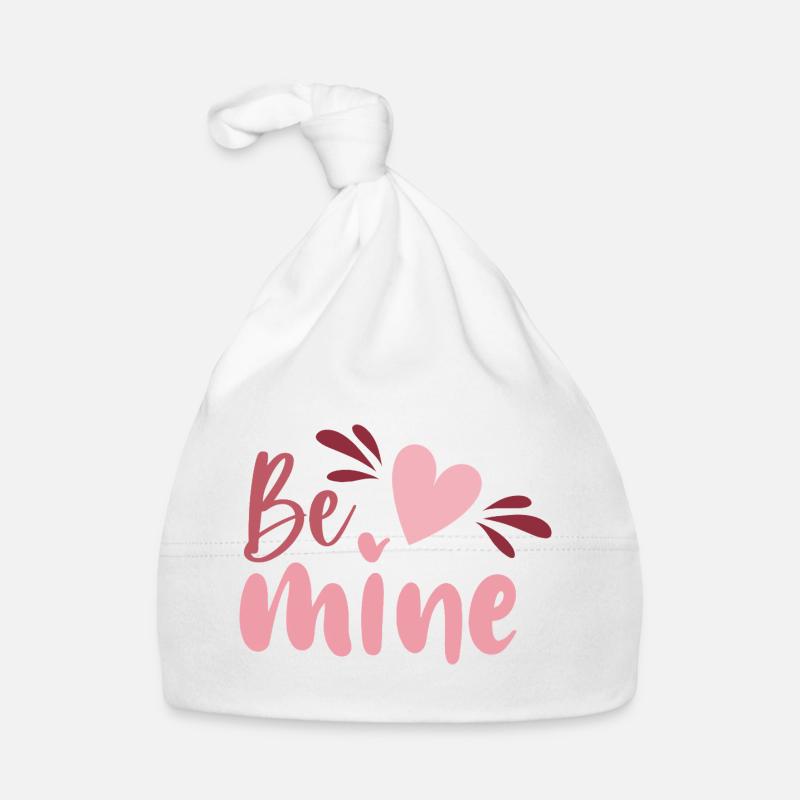 Be Mine Heart Script Organic Baby Cap