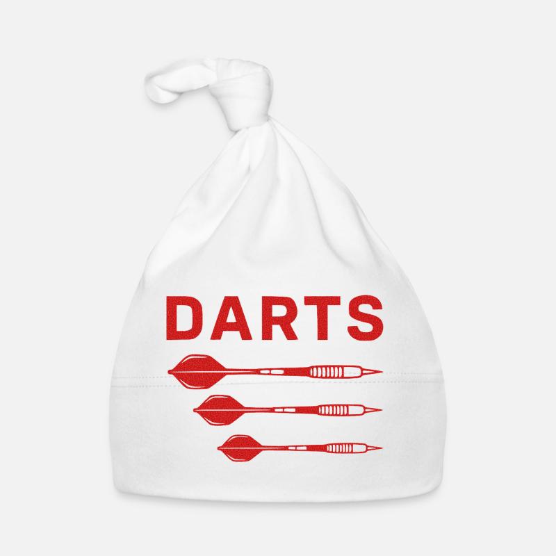 Rotes Darts Trio Design Baby Bio-Mütze