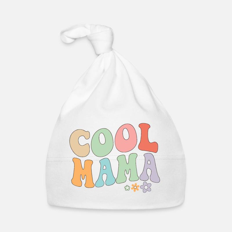 Cool Mama Retro-Blumen Baby Bio-Mütze