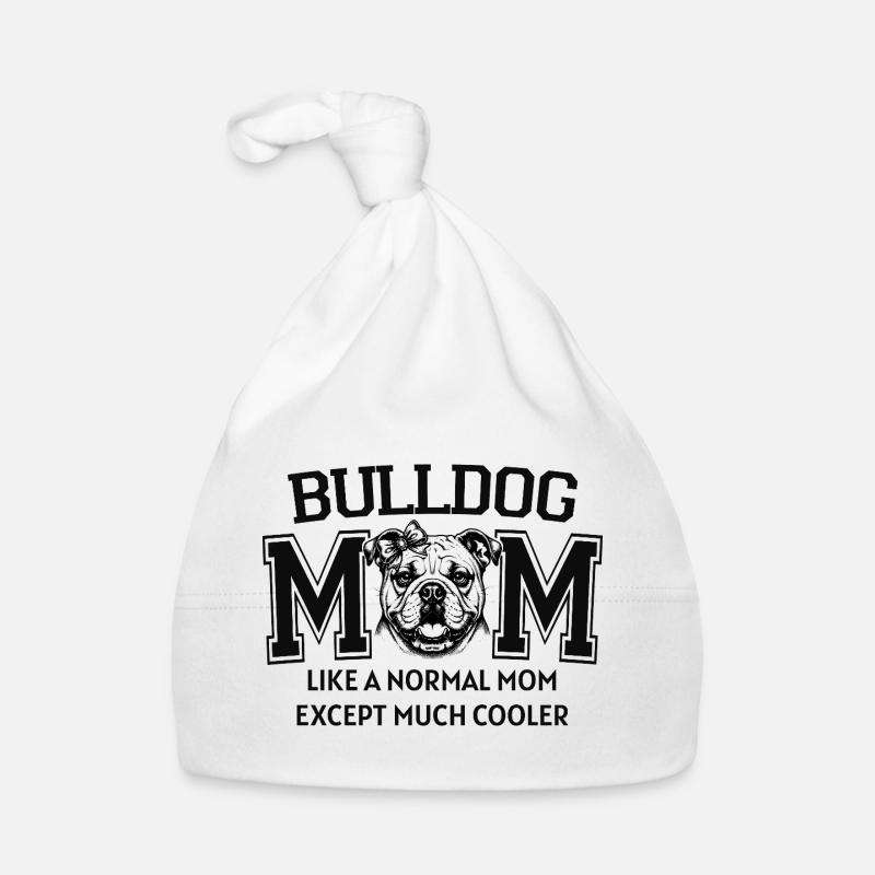 Bouledogue Maman Amoureuse de Chien Art mignon de chiot Bonnet bio Bébé