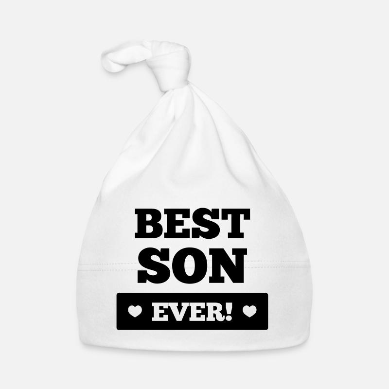 Best son ever - Baby Bio-Mütze - Weiß