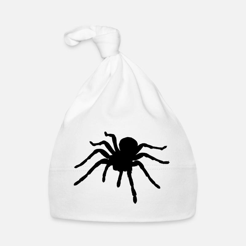 Spider - Araignée - Ragno - Araña - Organic Baby Cap - white