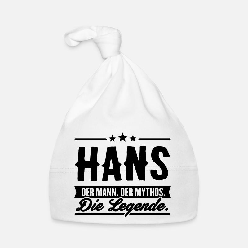 Man Myth Legend Hans Organic Baby Cap