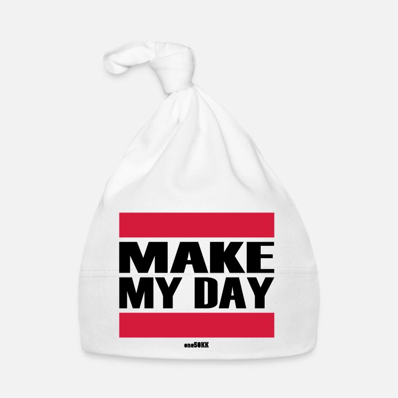 Make my day - Organic Baby Cap - white