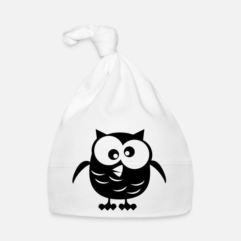 Chouette - Bonnet bio Bébé - blanc