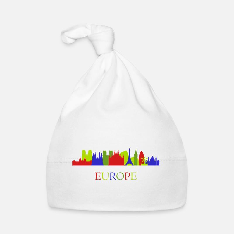 europe horizon - Bonnet bio Bébé - blanc