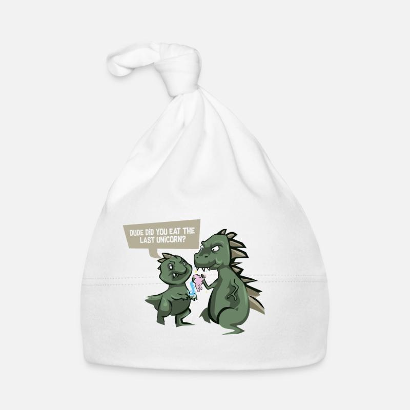 Lustiges Dinosaurierhemd - letztes Einhorn - Baby Bio-Mütze