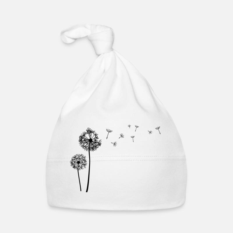Schöne Pusteblume Löwenzahn Dandelion Baby Bio-Mütze