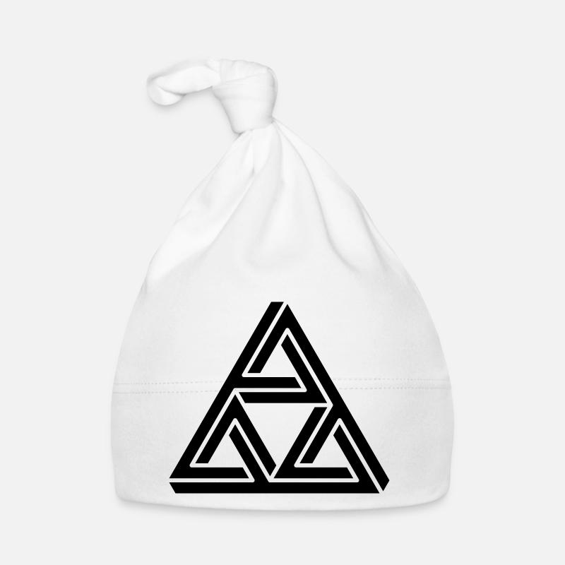 impossible figure Escher triangle geometry hipster Organic Baby Cap