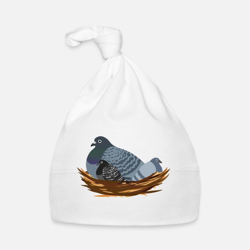 Maman Pigeon Ami - Bonnet bio Bébé - blanc