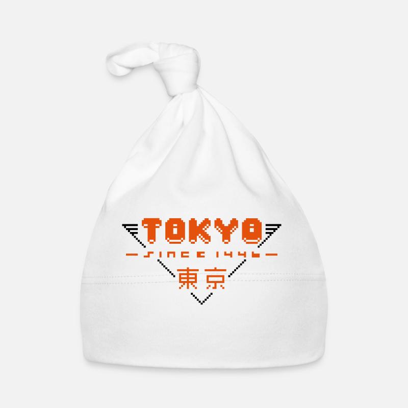 pixel tokyo - Baby Bio-Mütze - Weiß