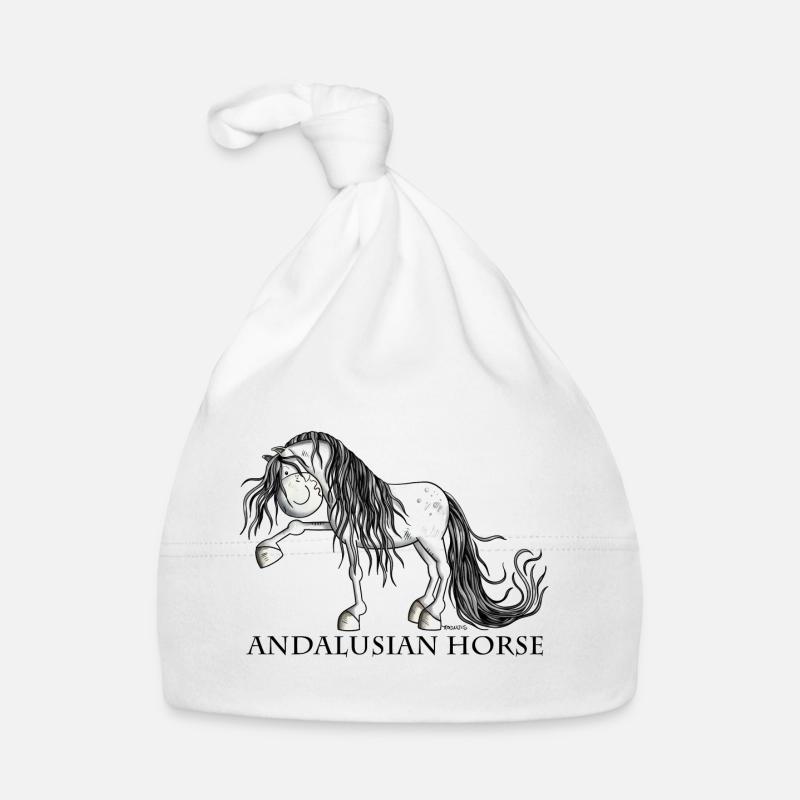 Süßer Andalusier - Baby Bio-Mütze - Weiß