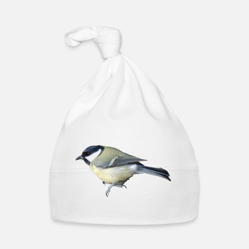 Grand oiseau - Bonnet bio Bébé - blanc