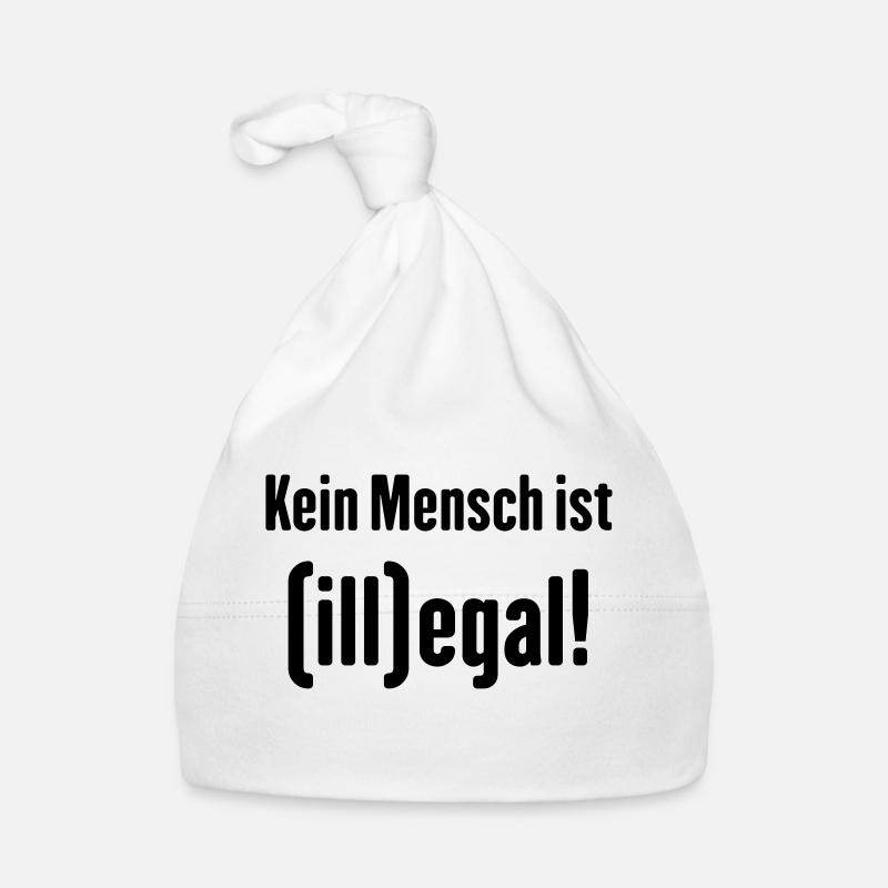 Kein Mensch ist (ill)egal! (illegal) Baby Bio-Mütze