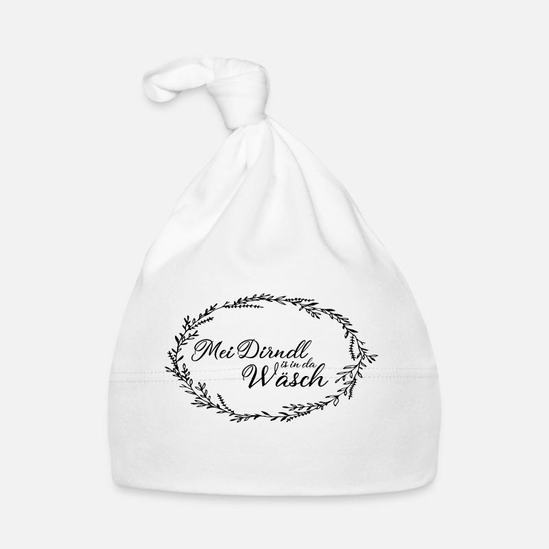 Mei Dirndl is in da Waesch mit Baby Bio-Mütze