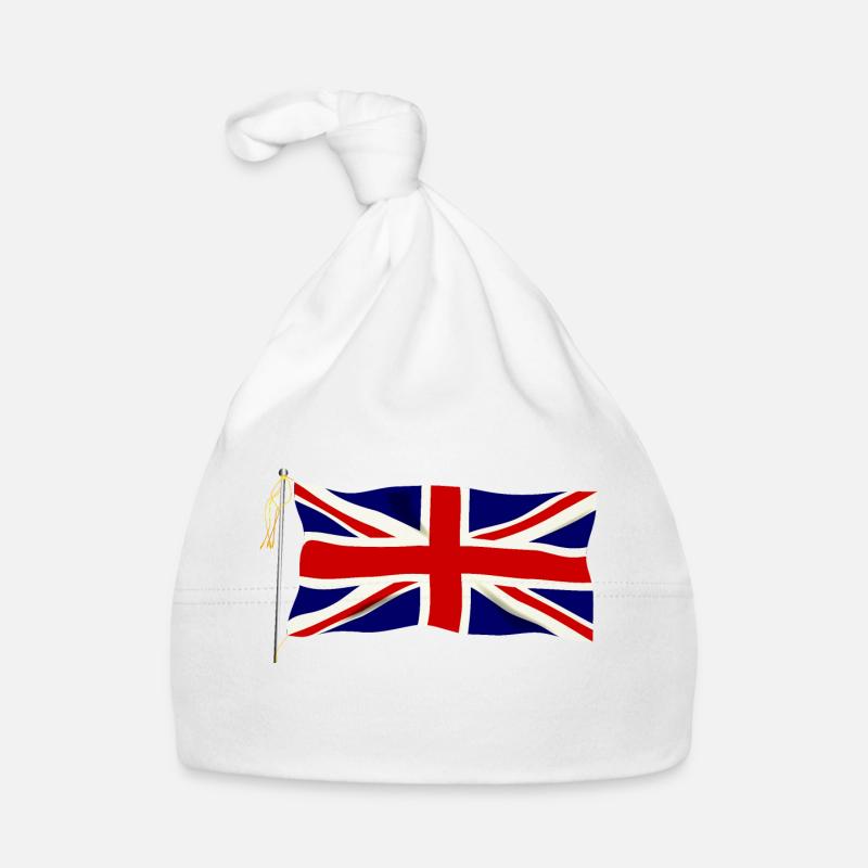 Agitant le drapeau Union Jack Bonnet bio Bébé